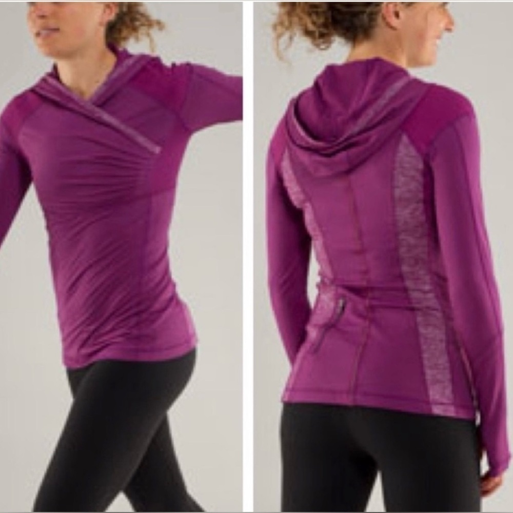 Lululemon Dewberry Purple Run For Your Life Pullover Athletic Hoodie women's - Picture 2 of 8